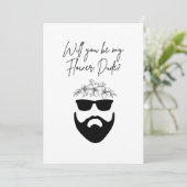 Invitation Serez-vous mon môme de fleurs ? (Debout devant)