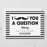 Serez-vous mon placeur Moustache rayures noires
