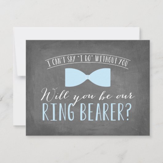 Invitation Serez-vous mon porteur d'alliances ? garçons (Devant)
