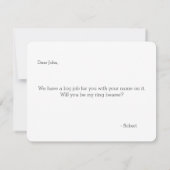 Invitation Serez-vous mon porteur de bague ? | Groomsmen (Dos)