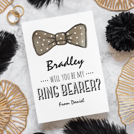 Invitation Serez-Vous Mon Porteur De Bague ? | Mariage rustiq