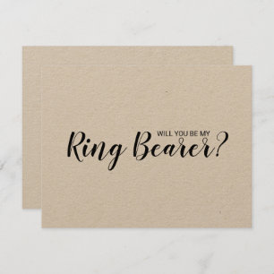 Invitation Serez-Vous Mon Porteur De Bague ? Papier Kraft rus