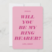 Invitation Serez-vous mon porteur de bague ? Texte moderne ro (Devant)