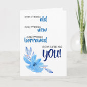 Invitation Serez-Vous Mon Quelque Chose De Bleu ?Carte Mariag (Devant)