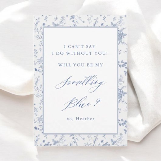 Invitation Serez-Vous Mon Quelque Chose De Blue Bridesmaid Pr
