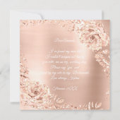 Invitation Serez-Vous Mon Rose D'Accueil Gold Wreath Lux (Dos)