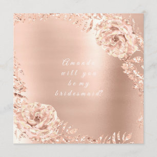 Invitation Serez-Vous Mon Rose D'Accueil Gold Wreath Lux