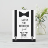 Invitation Serez-Vous Mon Usher - Tuxedo Cravates Bracelets (Debout devant)