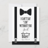 Invitation Serez-Vous Mon Usher - Tuxedo Cravates Bracelets (Devant)