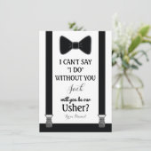 Invitation Serez-Vous Mon Usher - Tuxedo Cravates Bracelets (Debout devant)