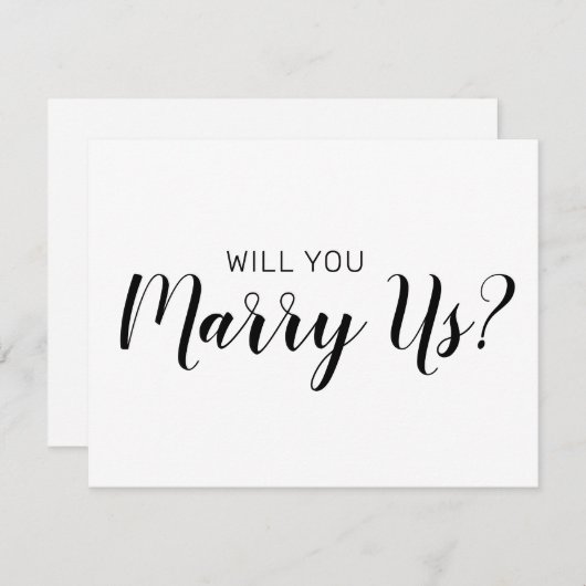Invitation Serez-vous notre célébrant | Mariage Mariage Nous (Devant / Derrière)