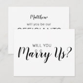 Invitation Serez-Vous Notre Célébrant | Mariage Nous Unir (Devant / Derrière)