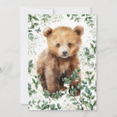 Invitation Série de Baby showers de bois 01 (Dos)