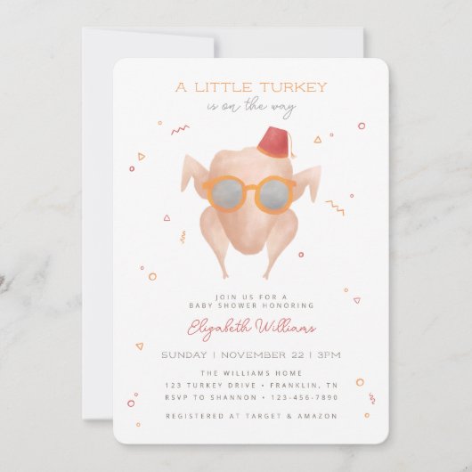 Invitation Série T.V. Friends | Baby shower turc (Devant)