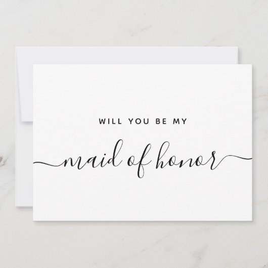 Invitation Seriez-Vous Ma Demoiselle D'Honneur Proposition De (Devant)