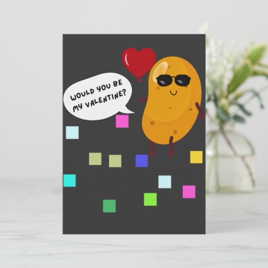 Invitation Seriez-vous ma Saint-Valentin? (Debout devant)