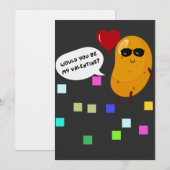 Invitation Seriez-vous ma Saint-Valentin? (Devant / Derrière)