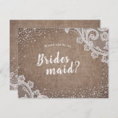 Invitation Seriez-vous ma servante d'honneur ? (Devant / Derrière)