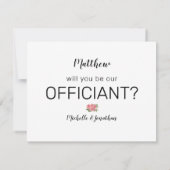 Invitation Seriez-Vous Notre Célébrant | Mariage Mariés (Dos)