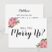 Invitation Seriez-Vous Notre Célébrant | Mariage Mariés (Devant / Derrière)