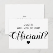 Invitation Seriez-vous notre célébrant | Mariage Nous Marier (Devant / Derrière)