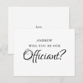 Invitation Seriez-vous notre célébrant | Mariage Nous Marier (Devant / Derrière)