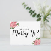 Invitation Seriez-vous notre célébrant | Mariage Nous Marier (Debout devant)