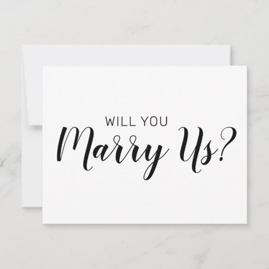 Invitation Seriez-vous notre célébrant | Mariage Nous Marier (Devant)