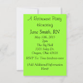 Invitation Seringue de géant d'invitations de partie de (Dos)