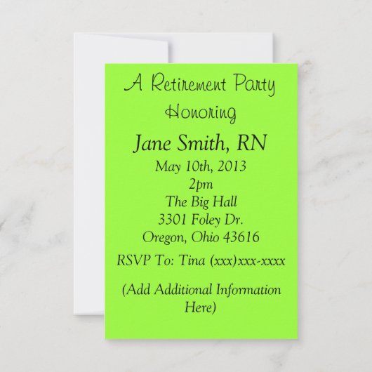 Invitation Seringue de géant d'invitations de partie de (Dos)