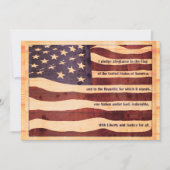 Invitation Serment d'allégeance aux feux d'artifice du drapea (Devant)