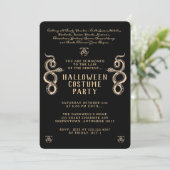 Invitation Serpent Adult Halloween Party Noir (Debout devant)