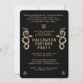 Invitation Serpent Adult Halloween Party Noir (Devant)