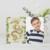 Invitation Serpent Anniversaire Fête Reptiles Jungle Photo (Debout devant)