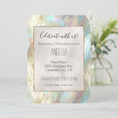 Invitation Serpent Aqua Perle (Debout devant)