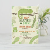 Invitation Serpent de reptiles Fête Anniversaire Serpents de  (Debout devant)