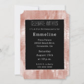 Invitation Serpent rose pâle noir Rose (Devant)