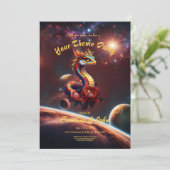 Invitation Serpent royal étoilé de l'univers (Debout devant)