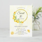 Invitation Serre de citron rustique Boho d'été doux 16 Annive (Debout devant)