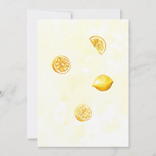 Invitation Serre de citron rustique Boho d'été doux 16 Annive (Dos)