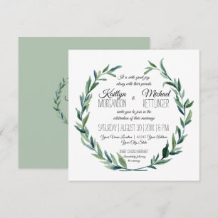 Invitation Serre de courge de Sage Laurel en mousse Branche d