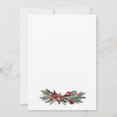 Invitation Serre de Noël Dusty Bleu Mariage de fête d'hiver (Dos)