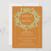 Invitation Serre de verdure sur Mariage Ochre (Devant)