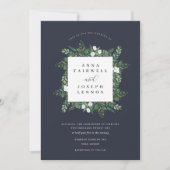 Invitation Serre | Elégant Mariage botanique aquarelle (Devant)