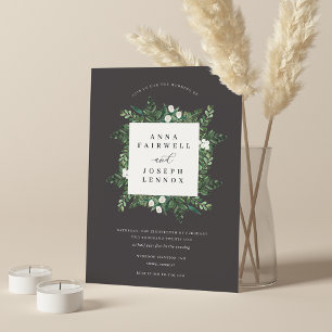 Invitation Serre   Elégant Mariage botanique aquarelle