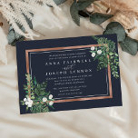 Invitation Serre | Mariage botanique aquarelle<br><div class="desc">Choisissez ces invitations aux mariages botaniques aux couleurs riches pour les mariages d'hiver élégants, les noces d'automne ou d'automne, ou les mariages du soir en été. Le design chic et paysager allie éléments naturels et géométriques pour un look frais et moderne. Vos détails mariages apparaissent en lettres blanches, encadrés par...</div>