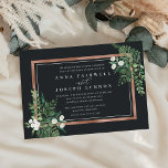 Invitation Serre | Mariage botanique aquarelle<br><div class="desc">Choisissez ces invitations aux mariages botaniques aux couleurs riches pour les mariages d'hiver élégants, les noces d'automne ou d'automne, ou les mariages du soir en été. Le design chic et paysager allie éléments naturels et géométriques pour un look frais et moderne. Vos détails mariages apparaissent en lettres blanches, encadrés par...</div>