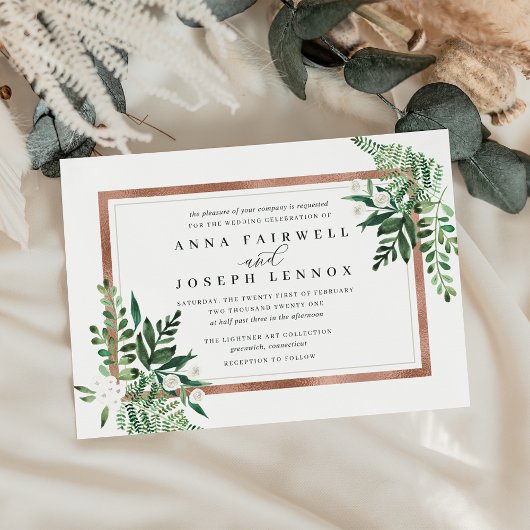 Invitation Serre | Mariage botanique aquarelle