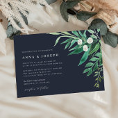 Invitation Serre | Mariage de feuillage vert aquarelle