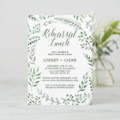 Invitation Serre rustique avec déjeuner de répétition Feuille (Debout devant)